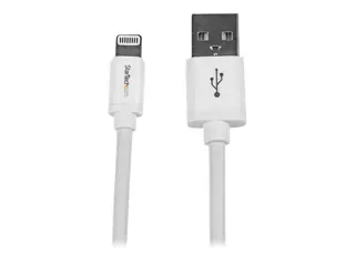 StarTech.com 2m (6ft) Long White Apple 8-pin Lightning Connector to USB Cable for iPhone / iPod / iPad Charge and Sync Cable (USBLT2MW) - Lightning-kabel - Lightning / USB - 2 m