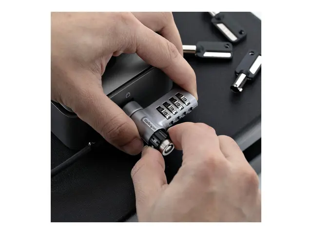 Startech - Sikkerhetskabellås - 3-in-1, keyed alike/combination se...