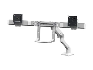 Ergotron HX - Monteringssett (h&#229;ndtak, leddarm, 2 svingtapper, undermonterings c-klemme, hengselbue, utvidelse) Konstant kraftteknologi - for 2 LCD-skjermer - st&#229;l - hvit - skjermst&#248;rrelse: inntil 32&quot; - skrivebordsmonterbar