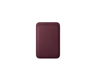 Apple - Lomme for mobiltelefon / kredittkort MagSafe-samsvar - mikrotvill, FineWoven - burgunder - for iPhone 12, 13, 14, 15, 16, 16e, 17, 17e, 18