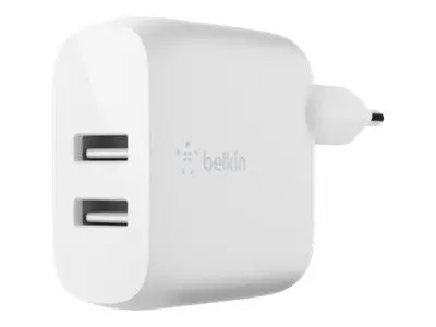 Belkin BoostCharge - Strømadapter 24 watt 2 utgangskontakter (USB)...