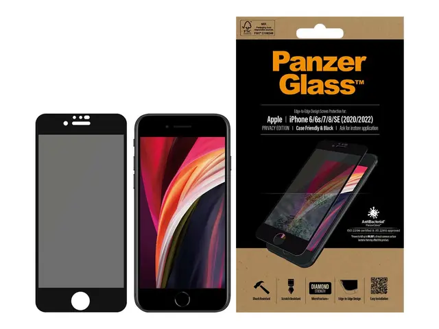 PanzerGlass Black & Case Friendly Privacy - Skjermbeskyttelse for ...