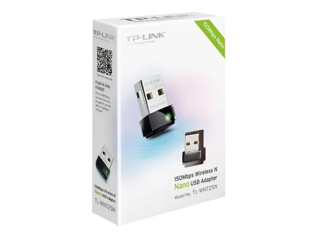 TP-Link TL-WN725N - Nettverksadapter - USB 2.0 - 802.11b/g/n