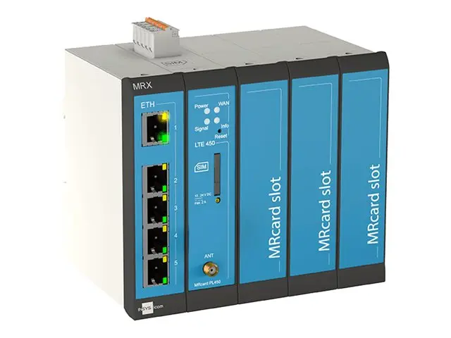 Insys MRX Series MRX5 - Ruter WWAN 4-portssvitsj LTE 4G, 2G DIN-sk...