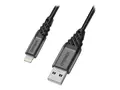 OtterBox Premium - Lightning-kabel USB hann til Lightning hann - 2 m - m&#248;rk askesvart