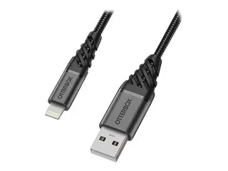 OtterBox Premium - Lightning-kabel - USB hann til Lightning hann 2 m - m&#248;rk askesvart