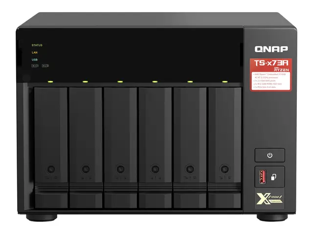 QNAP TS-673A - NAS-server - 6 brønner - SATA 6Gb/s - RAM 8 GB - Gi...