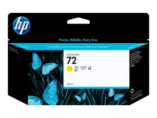 HP 72 - 130 ml - gul - original - DesignJet blekkpatron - for DesignJet T1100, T1100ps, T1200, T1200ps, T1300, T610, T620, T770, T790