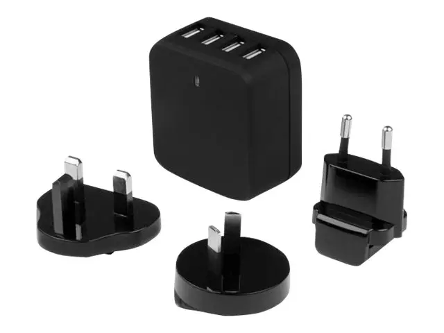 Startech 4-Port Travel USB Wall Charger - 34W/6.8A International A...