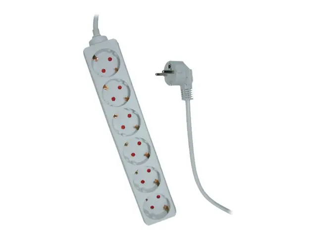 Elivi - Flerkoplingslist - AC 250 V - utgangskontakter: 6 (6 x str...