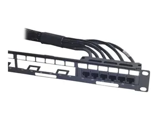 APC Data Distribution Cable - Nettverkskabel TAA-samsvar - RJ-45 (hunn) til RJ-45 (hunn) - 3.4 m - UTP - CAT 6 - svart