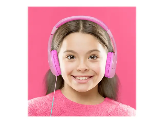 Celly KidsBeat - Hodetelefoner on-ear kablet 3,5 mm jakk rosa