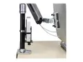 Ergotron - Mini PC-montering - monterbar under skrivebord, stangmonterbar, veggskinnemonterbar, VESA-brakett kan monteres svart - for Ergotron NX; LX Dual Side-by-Side Arm