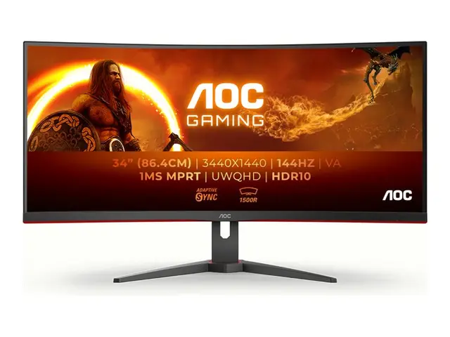 AOC Gaming CU34G2XE/BK - LED-skjerm gaming kurvet 34" 3440 x 1440 ...