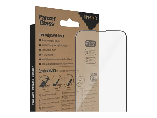 PanzerGlass - Skjermbeskyttelse for mobiltelefon ultrabred passfor...
