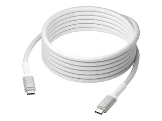 dbramante1928 IT - USB-kabel - 24 pin USB-C (hann) til 24 pin USB-C (hann) 3 m - USB Power Delivery (100 W), flettet kabel - hvit