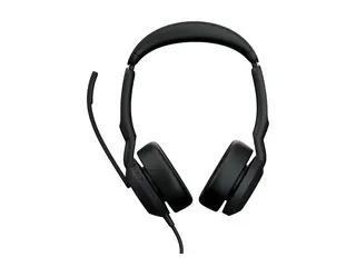 Jabra Evolve2 50 UC Stereo - Hodesett - on-ear kablet - aktiv st&#248;ydemping - USB-C, USB-A - svart - UC-sertifisert