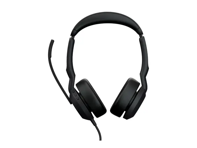 Jabra Evolve2 50 UC Stereo - Hodesett on-ear kablet aktiv støydemp...