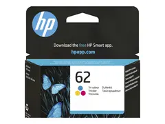 HP 62 - 4.5 ml - farge (cyan, magenta, gul) original - blekkpatron - for ENVY 55XX, 56XX, 76XX; Officejet 200, 250, 57XX, 8040