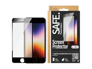 SAFE. by PanzerGlass - Skjermbeskyttelse for mobiltelefon glass - rammefarge svart - for Apple iPhone 6, 6s, 7, 8 (4.7 tommer), SE (2nd generation), SE (3rd generation)
