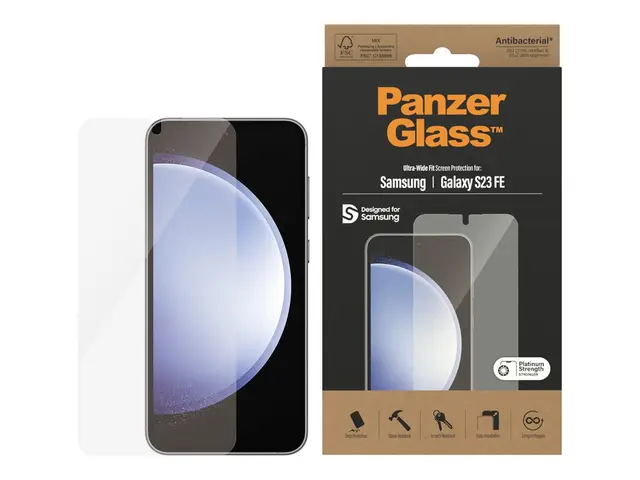 PanzerGlass - Skjermbeskyttelse for mobiltelefon ultrapasning blan...