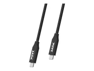 PORT - USB-kabel - 24 pin USB-C (hann) til 24 pin USB-C (hann) USB 3.2 Gen 2 - 2 m - USB Power Delivery (100 W), up to 20 Gbps data transfer rate