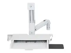 Ergotron StyleView monteringssett - for LCD-skjerm / tastatur / mus / CPU sitte-stå komboarm med arbeidsflate - hvit