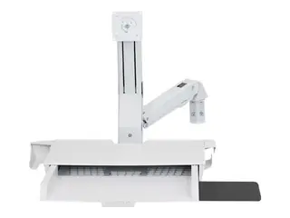 Ergotron StyleView monteringssett - for LCD-skjerm / tastatur / mus / CPU sitte-stå komboarm med arbeidsflate - hvit