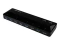 StarTech.com 10 Port USB 3.0 Hub with Charge &amp; Sync Ports 8 x USB-A, 2 x USB-A Fast Charge Ports - Multi Port Powered USB Hub (ST103008U2C) - USB-periferdelesvitsj - 10 porter