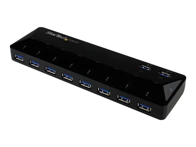 StarTech.com 10 Port USB 3.0 Hub with Charge & Sync Ports - 8 x US...