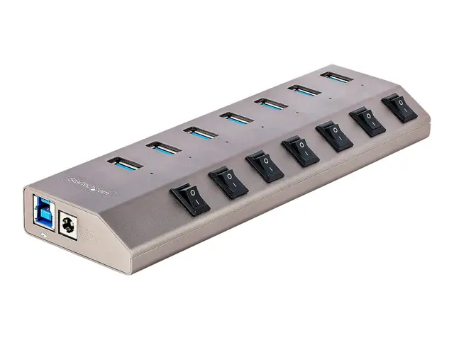 StarTech.com 7-Port Self-Powered USB-C Hub with Individual On/Off ...