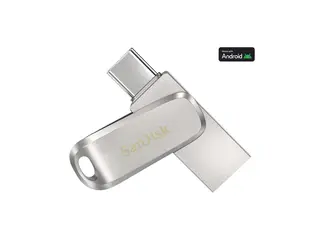SanDisk Ultra Dual Drive Luxe - USB-flashstasjon 2 TB - USB 3.2 Gen 1 / USB-C - sølv