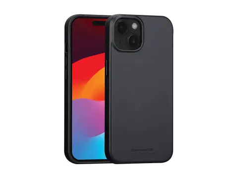 dbramante1928 Roskilde - Baksidedeksel for mobiltelefon MagSafe-samsvar - h&#229;ndlagd helnarvl&#230;r - svart - for Apple iPhone 15 Plus