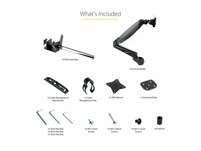 StarTech.com Desk Mount Monitor Arm for Single VESA Display up to ...