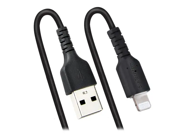 StarTech.com 1m (3ft) USB to Lightning Cable, MFi Certified, Coile...