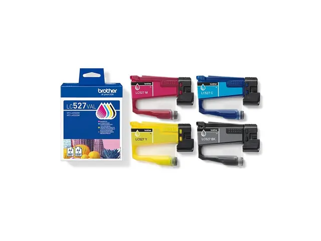 Brother LC527 Value Pack - 4-pack svart, gul, cyan, magenta origin...