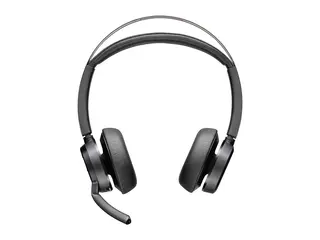 HP Poly Voyager Focus 2 - Hodesett - on-ear Bluetooth - trådløs - aktiv støydemping - USB-C via Bluetooth-adapter - svart - Zoom Certified