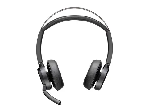 HP Poly Voyager Focus 2 - Hodesett - on-ear Bluetooth - trådløs - aktiv støydemping - USB-C via Bluetooth-adapter - svart - Zoom Certified