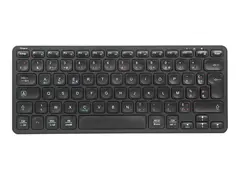Targus - Tastatur - multi-enhet - compact bakteriedrepende middel - trådløs - Bluetooth 5.1 - Fransk - svart