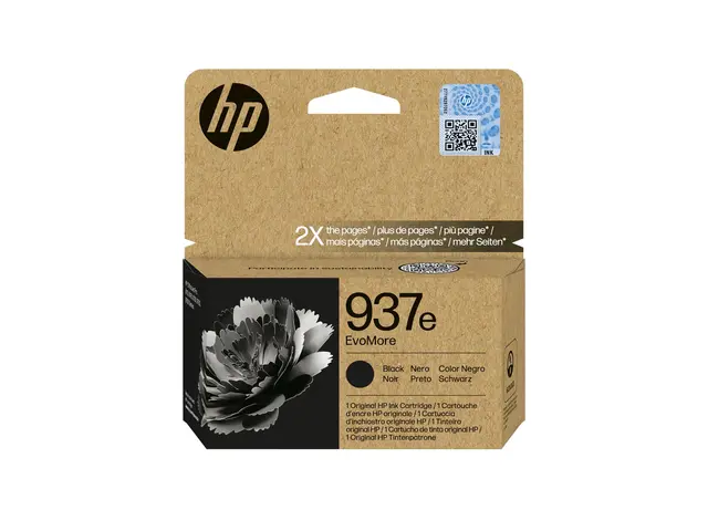 HP 937e EvoMore - Svart original blekkpatron for Officejet Pro 911...
