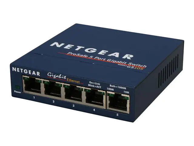 NETGEAR GS105 - Switch - 5 x 10/100/1000 - stasjonær