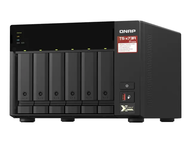 QNAP TS-673A - NAS-server - 6 brønner - SATA 6Gb/s - RAM 8 GB - Gi...