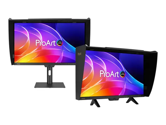 ASUS ProArt PA32USD - OLED-skjerm - 32" (31.5" synlig) 3840 x 2160 4K UHD (2160p) @ 240 Hz - 1000 cd/m² - 1500000:1 - DisplayHDR 400 True Black - 0.1 ms - 2xThunderbolt 4, HDMI, DisplayPort, 12G-SDI - høyttalere - svart 