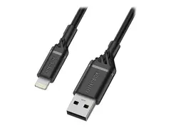OtterBox Standard - Lightning-kabel Lightning hann til USB hann - 1 m - svart