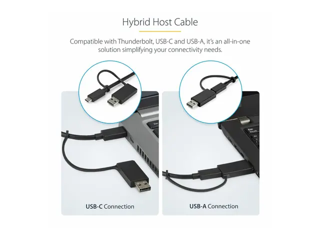 StarTech.com USB-C & USB-A Dock, Hybrid Universal Laptop Docking S...
