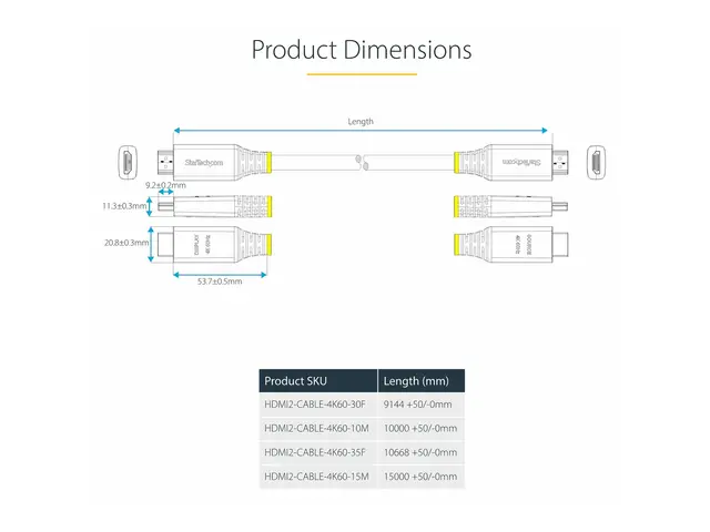 StarTech.com 10m (32.8ft) Active High Speed HDMI Cable, 4K60Hz - H...