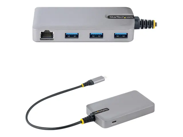 StarTech.com 3-Port USB-C Hub with Ethernet, 3x USB-A Ports, Gigab...
