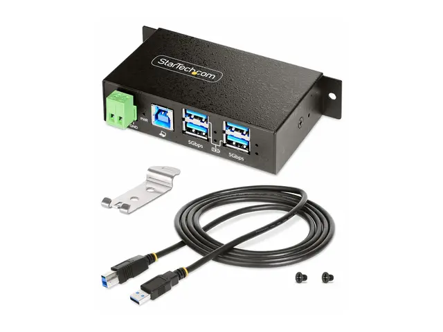 StarTech.com 4-Port Managed USB Hub with 4x USB-A, Heavy Duty Meta...