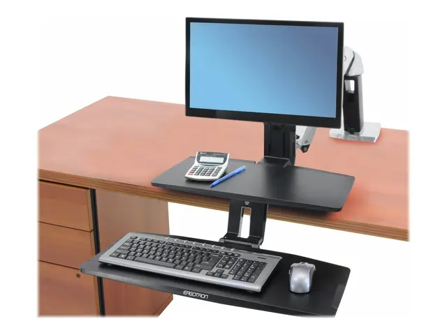 Ergotron WorkFit-A Single LD Workstation With Suspended Keyboard -...