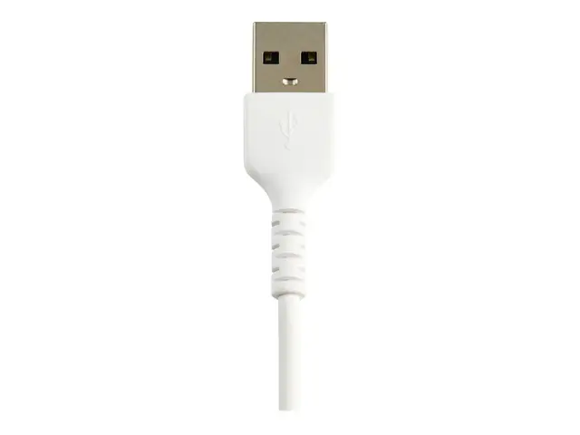 StarTech.com 6 in(15cm) Durable White USB-A to Lightning Cable, He...